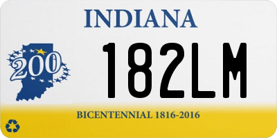 IN license plate 182LM