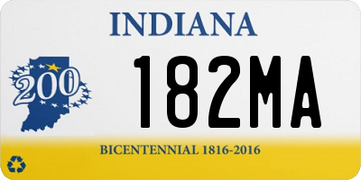 IN license plate 182MA