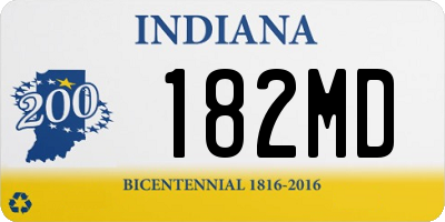 IN license plate 182MD