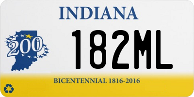 IN license plate 182ML