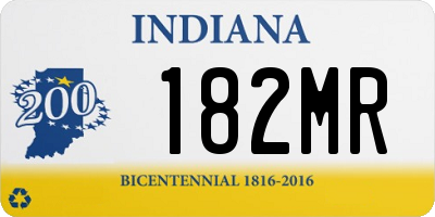 IN license plate 182MR