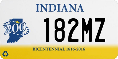 IN license plate 182MZ