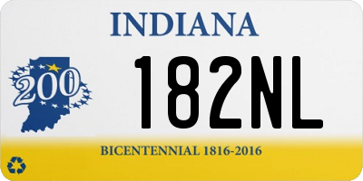 IN license plate 182NL