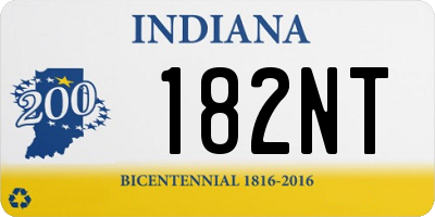 IN license plate 182NT