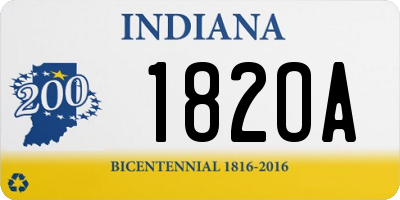 IN license plate 182OA