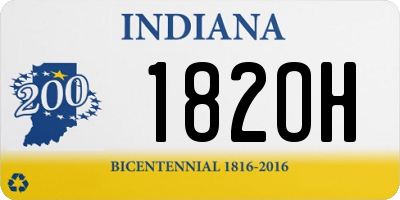 IN license plate 182OH