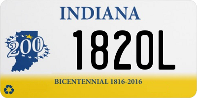 IN license plate 182OL