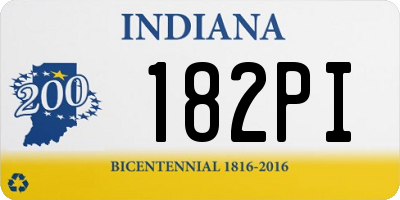 IN license plate 182PI