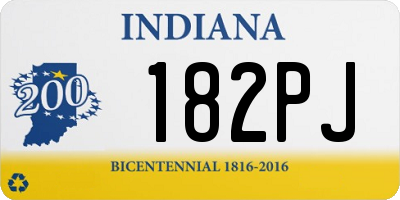 IN license plate 182PJ