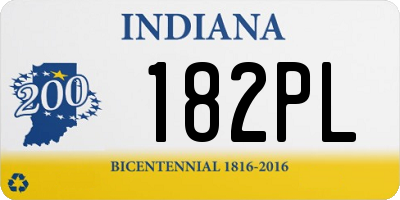 IN license plate 182PL