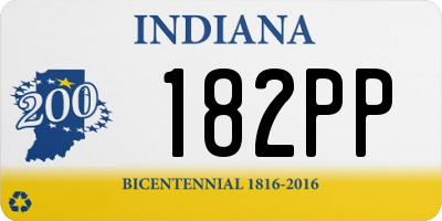 IN license plate 182PP