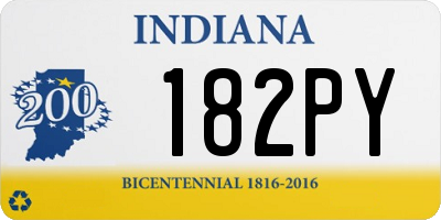 IN license plate 182PY