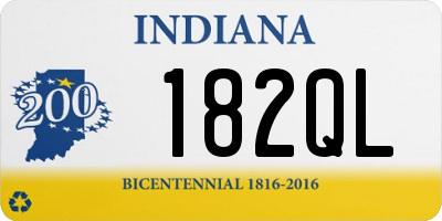 IN license plate 182QL