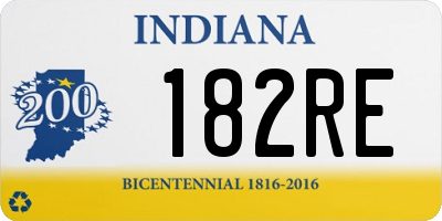 IN license plate 182RE