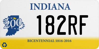 IN license plate 182RF