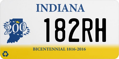 IN license plate 182RH