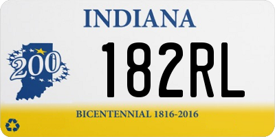 IN license plate 182RL