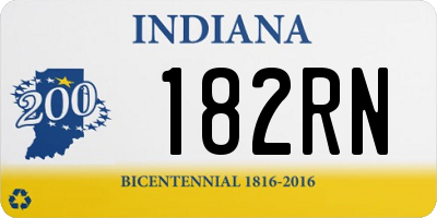 IN license plate 182RN