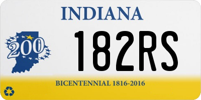 IN license plate 182RS