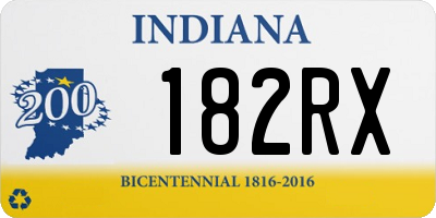 IN license plate 182RX