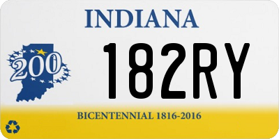 IN license plate 182RY