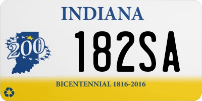 IN license plate 182SA