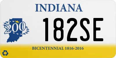 IN license plate 182SE