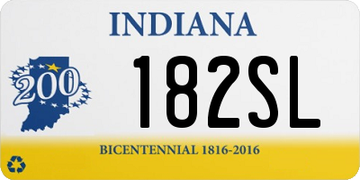 IN license plate 182SL