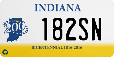 IN license plate 182SN