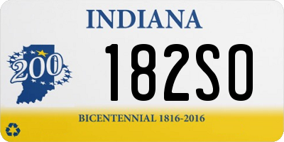 IN license plate 182SO