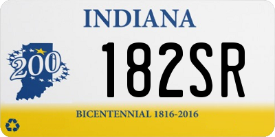 IN license plate 182SR