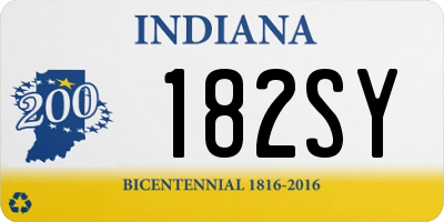 IN license plate 182SY