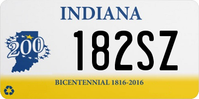 IN license plate 182SZ