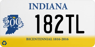 IN license plate 182TL