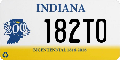 IN license plate 182TO