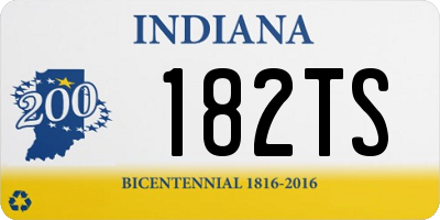IN license plate 182TS