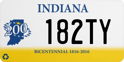 IN license plate 182TY