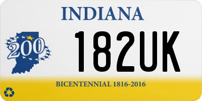 IN license plate 182UK