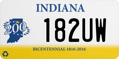 IN license plate 182UW