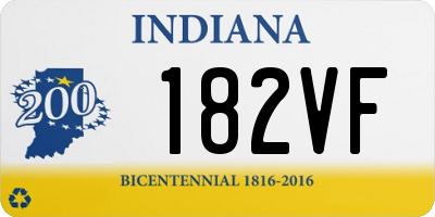 IN license plate 182VF