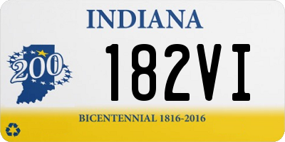 IN license plate 182VI