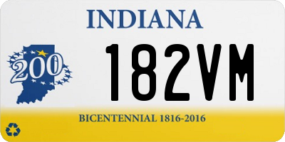 IN license plate 182VM