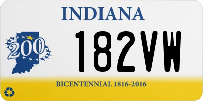 IN license plate 182VW