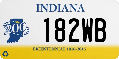 IN license plate 182WB