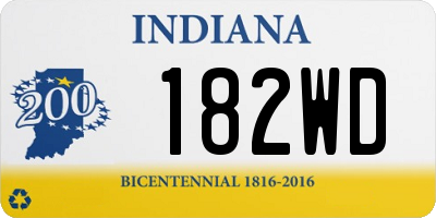 IN license plate 182WD