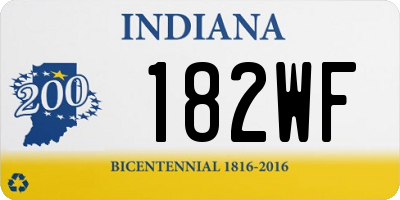 IN license plate 182WF