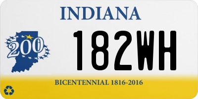 IN license plate 182WH