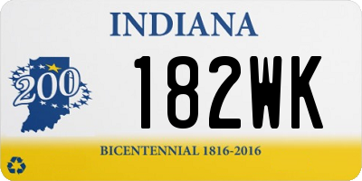 IN license plate 182WK