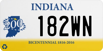 IN license plate 182WN