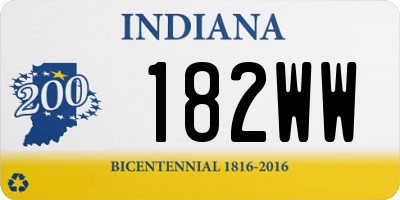 IN license plate 182WW